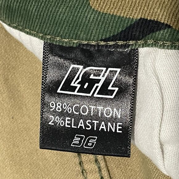 Locked Loaded Jeans Men 36X30 Denim Camo Mid Rise Skinny Zipper Pocket Moto Army - Picture 13 of 16